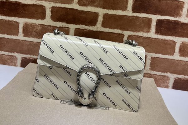 Replica Gucci ‎400249 The Hacker Project small Dionysus bag in White Balenciaga print black leather