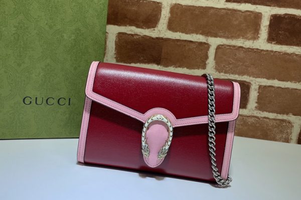 Replica Gucci 401231 Dionysus mini chain bag in Burgundy Leather