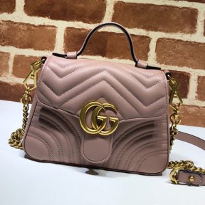 Replica Gucci 547260 GG Marmont mini top handle bag in Matelassé chevron leather with heart