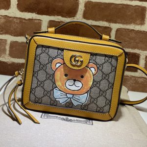 Replica Gucci 602576 Ophidia GG mini shoulder bag in Beige/ebony GG Supreme