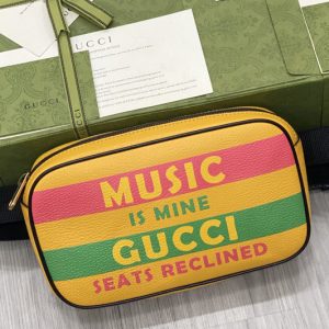 Replica Gucci 602695 Gucci 100 belt bag in Yellow leather