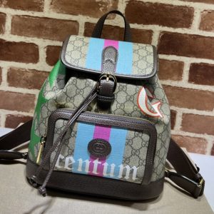 Replica Gucci 674147 Backpack with Interlocking G in GG Supreme canvas