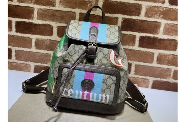 Replica Gucci 674147 Backpack with Interlocking G in GG Supreme canvas