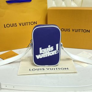 Replica Louis Vuitton M45893 LV Danube PPM bag in Blue cowhide leather