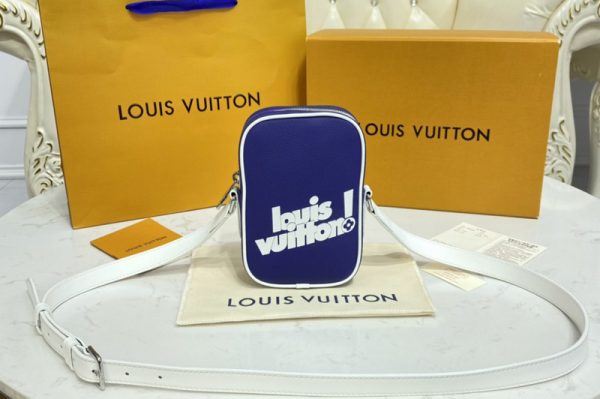 Replica Louis Vuitton M45893 LV Danube PPM bag in Blue cowhide leather