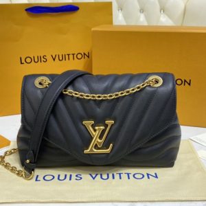 Replica Louis Vuitton Black New Wave Chain Pochette M63929 BLV623