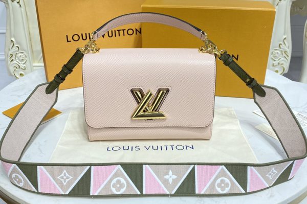 Replica Louis Vuitton M59028 LV Twist MM handbag in Rose Jasmin Epi leather