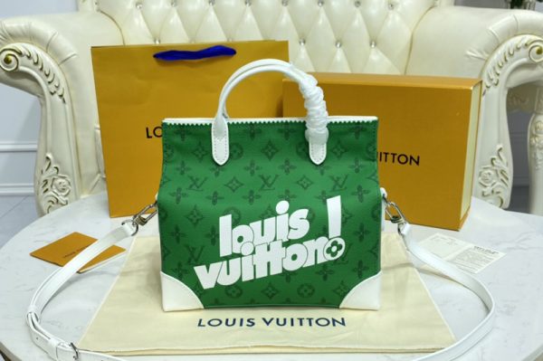 Replica Louis Vuitton M80815 LV Litter Bag in Green Vintage Monogram canvas