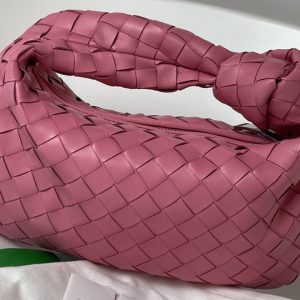 Replica Bottega Veneta 609409 Mini Jodie Rounded hobo bag in Pink Intrecciato leather