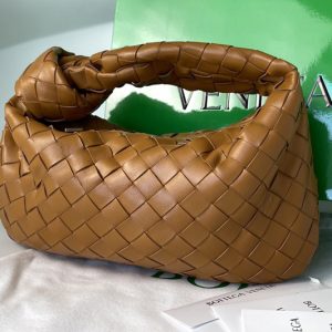 Replica Bottega Veneta 609409 Mini Jodie Rounded hobo bag in Brown Intrecciato leather