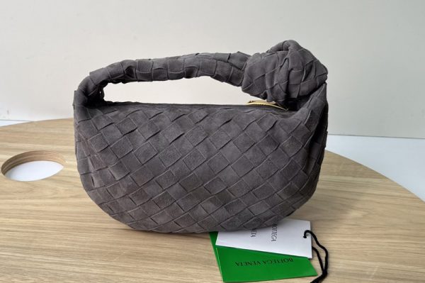 Replica Bottega Veneta 651876 Mini Jodie boho bag in Grey Suede Leather