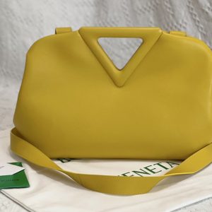 Replica Bottega Veneta 652446 Point Top handle bag in Buttercup Nappa Leather