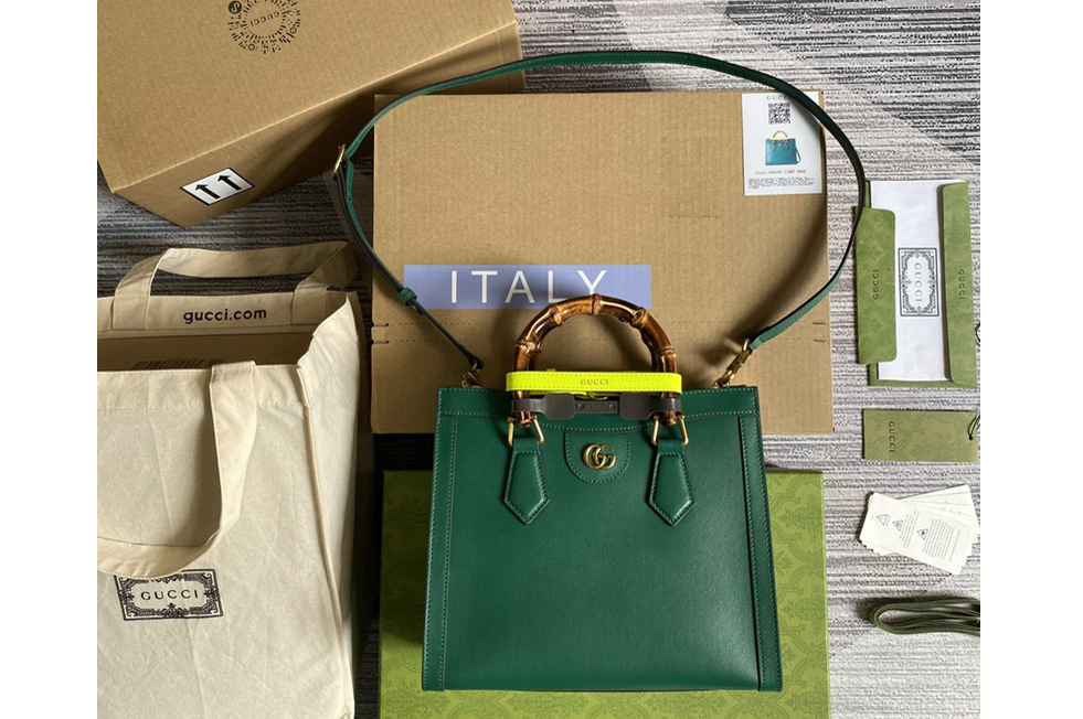 Gucci 660195 Gucci Diana small tote bag in Green leather – iPerfectbags ...