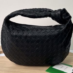 Replica Bottega Veneta 690225 Teen intrecciato leather shoulder bag on Black Leather