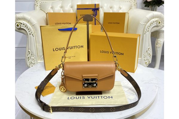 Replica Louis Vuitton M20396 LV Swing handbag in Brown Calfskin leather