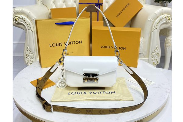 Replica Louis Vuitton M20395 LV Swing handbag in White Calfskin leather