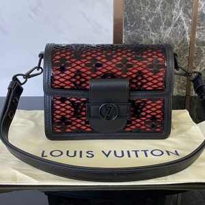 Replica Louis Vuitton M20359 LV Dauphine Mini handbag on Black Patent calfskin