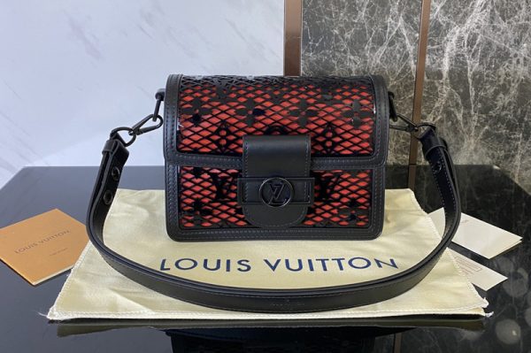 Replica Louis Vuitton M20359 LV Dauphine Mini handbag on Black Patent calfskin