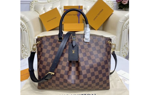 Replica Louis Vuitton N45283 LV Odeon Tote MM handbag on Damier Ebene canvas