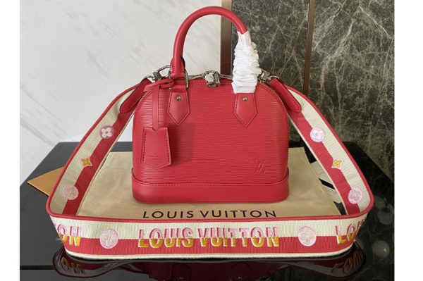 Replica Louis Vuitton M59346 LV Alma BB Bag on Red Epi Leather