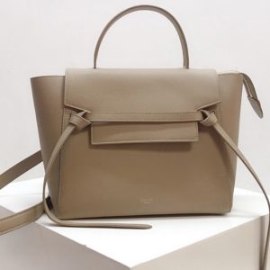 Replica Celine 189003 Nano Belt Bag in Beige Grained Calfskin Leather