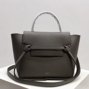 Replica Celine 189153 Micro Belt Bag in Dark Olive Grained Calfskin Leather