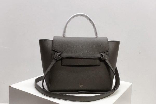 Replica Celine 189153 Micro Belt Bag in Dark Olive Grained Calfskin Leather