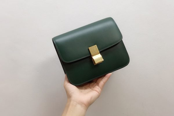 Replica Celine 192523 TEEN CLASSIC BAG IN AMAZONE BOX CALFSKIN