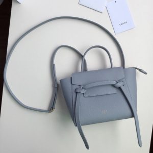 Replica Celine 194263 PICO BELT BAG IN Light Blue GRAINED CALFSKIN