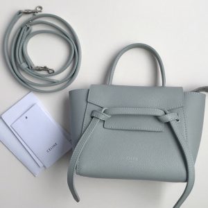 Replica Celine 194263 PICO BELT BAG IN Blue GRAINED CALFSKIN