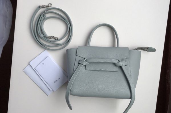 Replica Celine 194263 PICO BELT BAG IN Blue GRAINED CALFSKIN