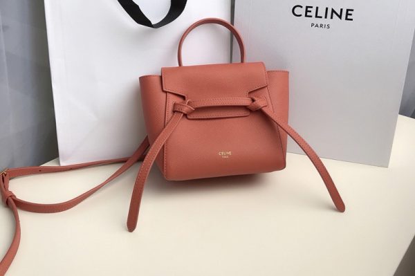 Replica Celine 194263 PICO BELT BAG IN Pink GRAINED CALFSKIN