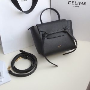 Replica Celine 194263 PICO BELT BAG IN Black GRAINED CALFSKIN