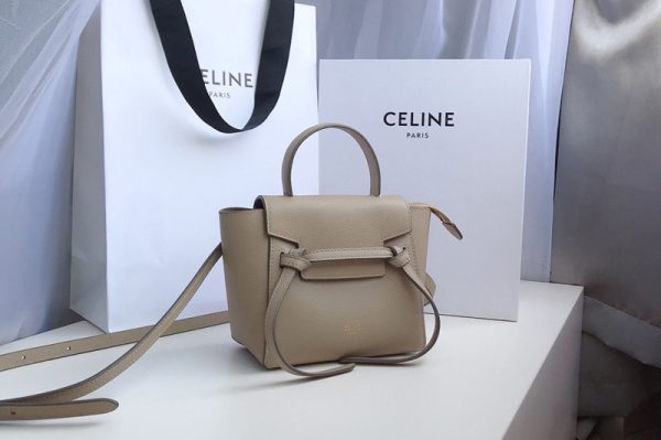 Replica Celine 194263 PICO BELT BAG IN Beige GRAINED CALFSKIN