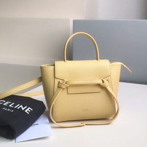 Replica Celine 194263 PICO BELT BAG IN Yellow GRAINED CALFSKIN