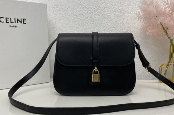 Replica Celine 196583 MEDIUM TABOU IN Black SMOOTH CALFSKIN