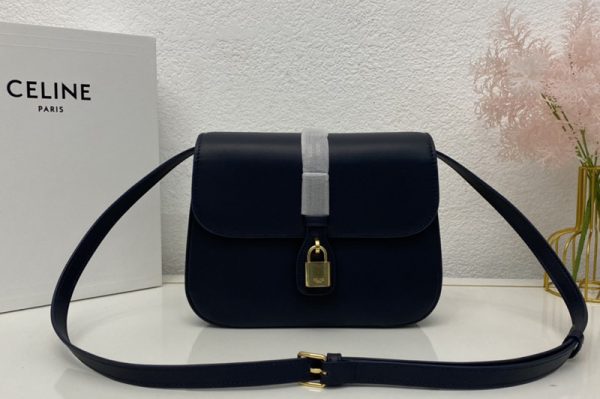 Replica Celine 196583 MEDIUM TABOU Bag IN Blue SMOOTH CALFSKIN