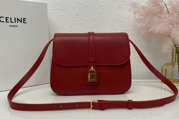 Replica Celine 196583 MEDIUM TABOU IN Red SMOOTH CALFSKIN