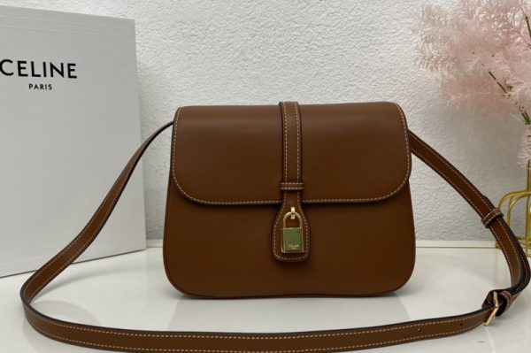 Replica Celine 196583 MEDIUM TABOU IN Tan SMOOTH CALFSKIN