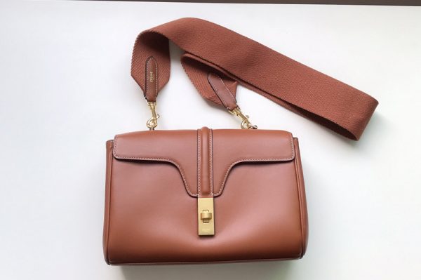 Replica Celine 196853 TEEN SOFT 16 Bag IN Tan SMOOTH CALFSKIN