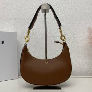 Replica Celine 196923 MEDIUM STRAP AVA BAG IN TAN SMOOTH CALFSKIN