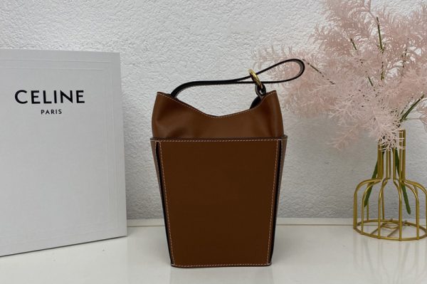 Replica Celine 197142 STRAP BOX IN Tan SMOOTH CALFSKIN