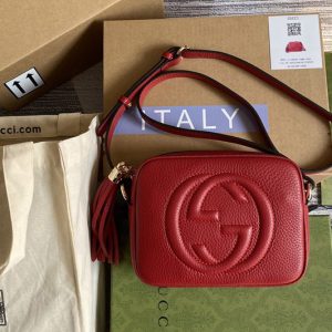 Replica Gucci 308364 Soho small leather disco bag in Red Leather