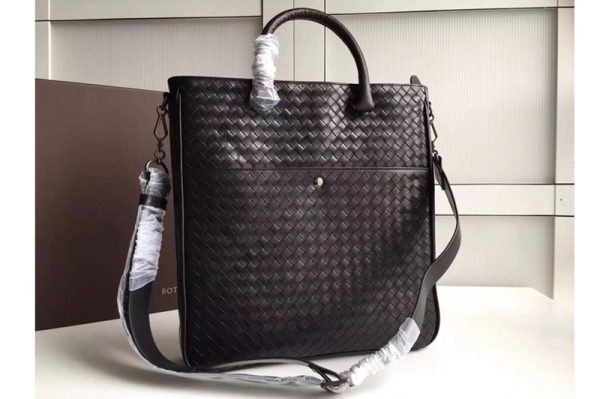 Replica Bottega Veneta 429042 Tote bag IN Black Intrecciato calf leather