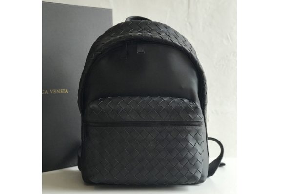 Replica Bottega Veneta 599634 BV Backpack In Black woven calfskin