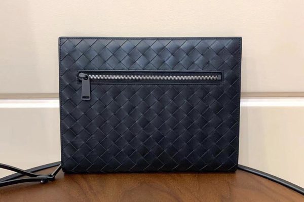 Replica Bottega Veneta 601056 Document Case in Black Calfskin