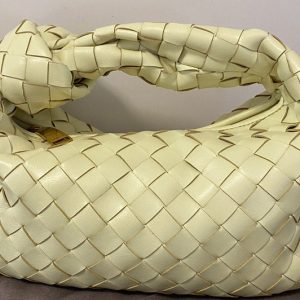 Replica Bottega Veneta 609409 Mini BV Jodie hobo bag in Yellow Lambskin Leather