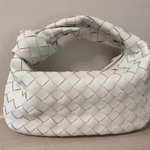 Replica Bottega Veneta 609409 Mini BV Jodie hobo bag in White Lambskin Leather