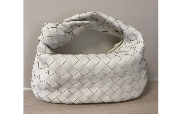 Replica Bottega Veneta 609409 Mini BV Jodie hobo bag in White Lambskin Leather