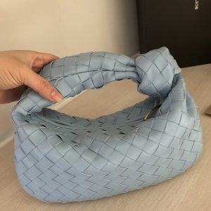 Replica Bottega Veneta 609409 Mini BV Jodie hobo bag in Blue Lambskin Leather